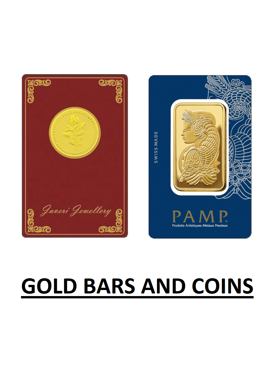 PAMP Gold Bars, Gold Coins
